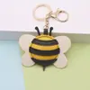 Lindo Dibujo Animado Insecto Cuero Abeja Colgante Decoración Creativo Pequeño Regalo Colgante Accesorio para Mochila Llavero
