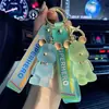 Urso Gravata Borboleta de Cristal Chaveiro Feminino Fofo Chaveiro Criativo de Casal Pingente de Carro Desenho Animado Decoração Fofa para Mochila