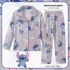Pijamas de primavera y otoño para niños, ropa de casa para niños de manga larga con solapa suelta, pijamas para niñas, ropa de aire acondicionado para niños medianos y grandes