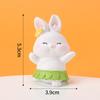 Decoración para pastel de primer año de bebé conejo estilo chino nuevo, tarjeta para insertar para mesa de postres de luna llena de cien días de conejito