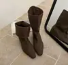Botas de tornozelo emagrecedoras reversíveis, versáteis para dois estilos, novas botas curtas femininas que aumentam a altura, estilo western versátil retrô de outono, bico quadrado 2026