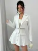 Estilo Girl Group Elegante Estilo Coreano Cor Gradiente Coreana 2026 Início da Primavera Conjunto de Duas Peças Feminino: Top Jeans Cintura Alta Saia Curta