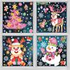 Amazon Adesivos de Natal Atacado Adesivos de Doces Boneco de Neve Floco de Neve Adesivos de Vidro Papai Noel Alce Adesivos Eletrostáticos