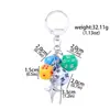 Amazon Transfronterizo Modelo Nuevo Dados de Billar No. 8 Llavero de Billar Colgante Cadena Decorativa Cadena Versátil para Bolso