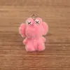 Boneca de Animal de Estimação Estereoscópica Criativa Fofa de Resina com Flocagem Ornamento de Micro Paisagem DIY Chaveiro Pingente de Celular