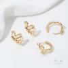 Retención de Color Fuerte Paquete de Oro Flash de 14K Colgante Cara Serpiente Hebilla de Oreja Serpiente Zodiacal Accesorios para Pendientes Hechos a Mano DIY