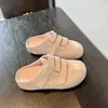 Diseño de Tacón Alto de 3 cm con Cierre de Velcro, Sandalias Delgadas de Moda, Nuevo Estilo Primavera/Verano 2026, Pantuflas Versátiles sin Cierre para Uso en Exteriores