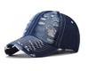 Japonês Feminino Primavera e Outono Distintivo Lavado Denim Buraco Cap Ao Ar Livre Dos Homens Viagem Quente Proteção Solar Boné de Beisebol