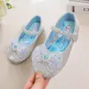 Zapatos de Cuero para Niñas 2025 Nuevas Llegadas de Primavera Zapatos Infantiles Elsa Princesa Zapatos de Una Sola Pieza Niña Pequeña Elegantes Suela Suave Zapatos para Bebé