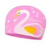Gorro de natación de silicona para niños al por mayor para niños y niñas cabello largo sin cabeza natación caliente manantial caricatura tamaño grande gorro infantil generación cabello