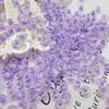 Cuentas de arroz transparentes con núcleo floreciente de tinta de 4 mm, sueltas, hechas a mano, para pulseras y collares, material de horquilla antigua.