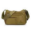 Bolso Cruzado Casual para Viajes Diarios, Nuevo Modelo Transfronterizo, Gran Capacidad, Color Sólido Simple, Bolso de Hombro con Múltiples Compartimentos, Bolso de Nylon para Mujer Estilo Coreano