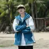 Jaqueta externa da marca de moda masculina Enbu, jaqueta de montanhismo, à prova de vento, bolsos grandes, estilo casal, jaqueta multicolorida, casaco masculino e feminino