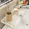 Estante vertical para grifo, encimera de baño, lavabo, tocador de baño, inodoro, lavamanos, estante de almacenamiento