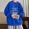 Nova Marca Tendência Outono/Inverno 2025 Suéter Masculino Estilo Hong Kong Solto Versátil Casual Gola Redonda Fino