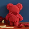 Toalla de Boda Regalo Oso Rojo Caja de Boda Regalo de Dote Personalizado Cumpleaños Regalo de Primer Año Absorbente