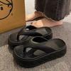 Sandalias y Chanclas de Playa para Mujer para Verano Ropa de Exterior Antideslizantes 2024 Nuevo Estilo Chanclas de Suela Gruesa para Viajes a Sanya para Mujer