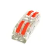 Terminal rápido bilateral 2-2 material de PC transparente conector de unión de cables suave y duro dos en dos