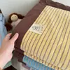 Colcha de Verano Rayada de Algodón Puro Japonés Estilo Muji, Colcha de Aire Acondicionado, Algodón 100% Algodón Lavado, Colcha Fina Simple Individual/Doble para Dormitorio