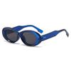 24 nuevas gafas de sol de estilo coreano con montura ovalada pequeña, de alta calidad y estilo de marca, para damas, de comercio exterior.