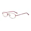 Armazones de Gafas para Mujer de Montura Completa de Aleación con Patillas Estampadas, Armazones de Gafas Graduadas de Moda Vintage para Mujer, Venta al por Mayor desde Danyang 1539