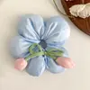 Super fada gentil flor tulipa anel de cabelo de cólon grande feminino alta qualidade nova cabeça de bola corda de cabelo de rabo de cavalo doce flor