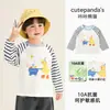 Camiseta de Manga Larga Kaka Panda para Niños Ropa de Otoño para Niños Camiseta Básica de Otoño para Niñas Ropa Moderna para Bebés y Niños Pequeños de Primavera y Otoño