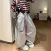 Pantalones de chándal con dobladillo curvo de diseño nicho estilo americano para mujer, Primavera 2025, Pantalones casuales deportivos para danza jazz, Pantalones holgados de pierna ancha de moda