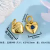 Prata Pura 999 Joias Acessórios DIY Peças Banhadas a Ouro Pingentes de Coração Charms Fio para Pulseira Charms Atacado