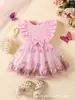 Vestido de Verano de Malla con Mariposas Exclusivo Transfronterizo para Niñas, Vestido de Princesa de Tul de Verano, Estilo Hada de Verano de Alta Gama