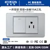 Carregamento Rápido de 20W Padrão dos EUA Painel de Interruptores Padrão dos EUA com Fonte de Alimentação de Parede USB Doméstico Cinza Painel dos EUA Ecológico