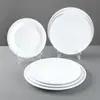 Platos de Melamina para Catering Comercial, Platos Planos Redondos, Platos de Imitación Porcelana para Buffet de Hotel, Platos para Salteados, Platos para Entrantes Fríos, Platos Bajos