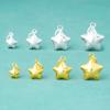 Plata de Ley S925 Hecho a Mano Plata Estrella de Cinco Puntas Colgante Chapado en Oro Estrella Charm DIY Pulsera de Cristal Accesorios con Cuentas