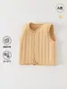 Chaleco de Bebé de Fibra de Jengibre Cálido 100g Acolchado de Algodón Algodón Puro Clase A Estilo Ins Chaleco Infantil Chaqueta sin Mangas Primavera y Otoño