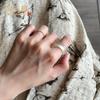 Anillo de Calcedonia de Madagascar Hielo Natural Alto Hielo Blanco Anillo Fino Anillo Joyería de Moda para Hombre y Mujer