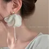 Pendientes de Borla de Uva de Flor de Aguja Plateada Estilo Bosque Tachuelas de Moda Pendientes de Lujo Ligero de Gama Alta con Sentido de Diseño Nicho