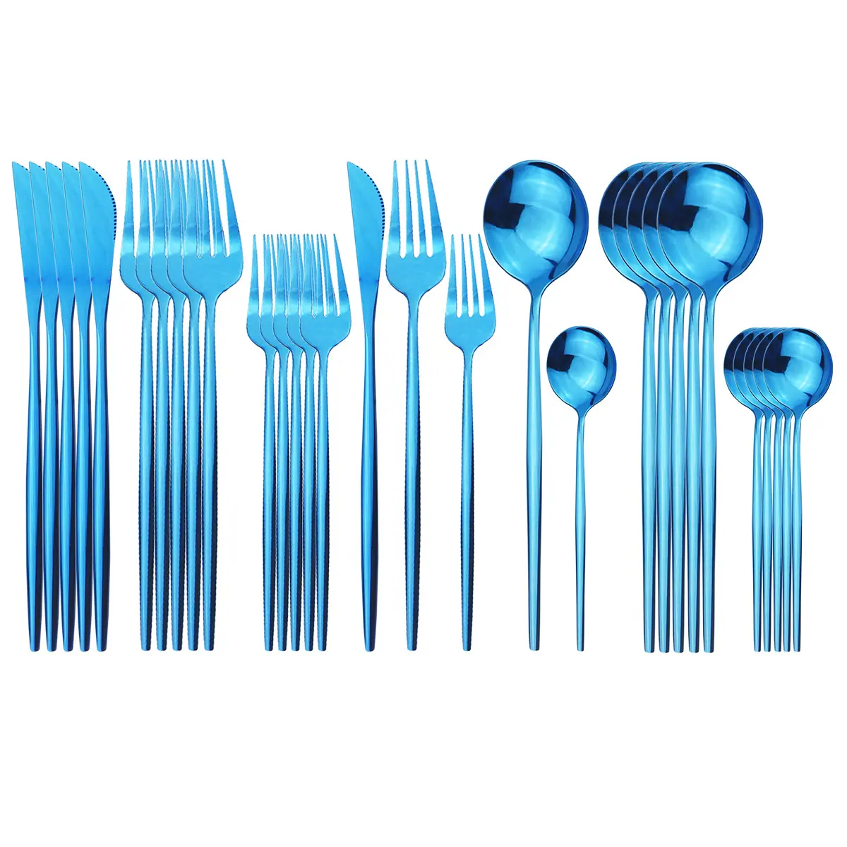 6Set-30Pcs-Rainbow-Cutlery-Set