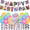 Banner, Banderines y Set de Globos de Decoración para Fiesta de Cumpleaños Temática Unicornio Academy