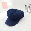 Gorra octogonal vaquera de estilo coreano para mujer, para otoño e invierno, informal, combinable con todo, estilo japonés, retro, para pintor al aire libre.