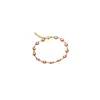 Pulsera Europea y Americana de Ojo de Diablo Colorido de 18K para Niñas, Acero de Titanio de Gama Alta Ojos Azules con Goteo de Aceite, Joyería de Mano de Lujo Accesible