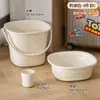 Juego de cubeta y lavabo para dormitorios estudiantiles, artículos esenciales para estudiantes de preparatoria que viven en el campus, lavabo facial para lavar la ropa