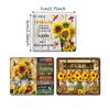 Van Gogh Nuevo Marco Flor de Girasol Texto Inspirador Decoración para el Hogar Cocina Refrigerador Accesorios Pegatinas Magnéticas para Refrigerador