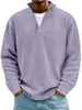 Nueva Camisa Polo Sudadera Casual de Hombre Amazon Otoño e Invierno 2025 con Cuello Alto, Cremallera y Pana, de Manga Larga