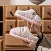 Pantuflas de Algodón Casuales para el Hogar Mujer 2026 Otoño/Invierno Nuevo Estilo Interior Más Terciopelo Cálido Ponerse y Quitarse Fácilmente Pantuflas de Algodón Suave para Hombre