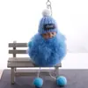 Llavero de muñeca linda durmiendo, lindo colgante de bola de pelo de bebé de dibujos animados, llavero de coche, adornos para bolsa, venta al por mayor