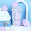 Esponja de Maquillaje de Durazno No Absorbe Polvo Esponja de Fruta Durazno Puff de Maquillaje En Caja Se Hidrata para Expandir Esponja de Maquillaje Sin Látex