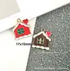 142 Colgantes de Navidad Colgantes de Aleación con Gota de Aceite Accesorios para Joyería DIY Colgante de Papá Noel Muñeco de Nieve Campana