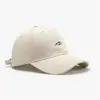 Boné Baseball Macio Lavado Bordado com Letra Masculino Outono e Primavera Rasgado Feminino Versátil Respirável Outdoor Transfronteiriço Boné com Aba