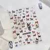 Cavalo Pequeno Fofo com Padrão de Tecido Ano Novo Embutido 3D Ycat Adesivos para Unhas Jc Pelúcia DIY Diário Branco