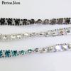 Venta caliente cadena de código de soldadura de diamantes de imitación de vidrio cosida a mano cadena de diamantes decorativa vestido de novia ropa accesorios DIY